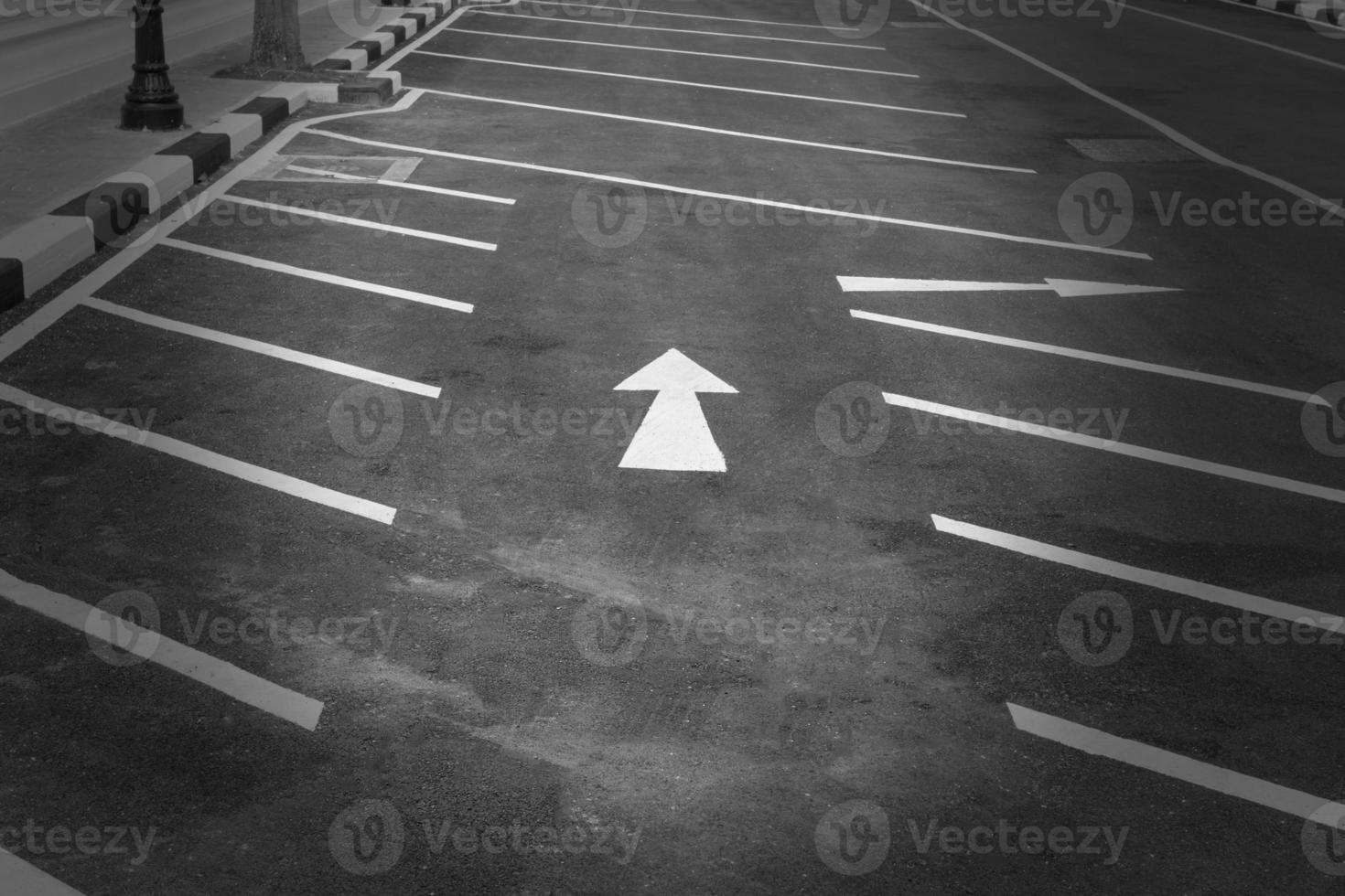 Lines parking for motorcycle on asphalt background photo