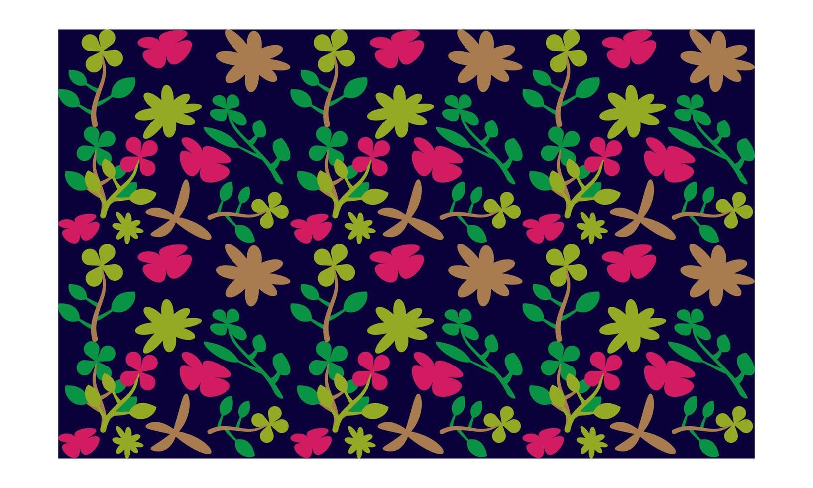 Repeated Pattern Leaves  Tree Allover Design  textile febric print vector