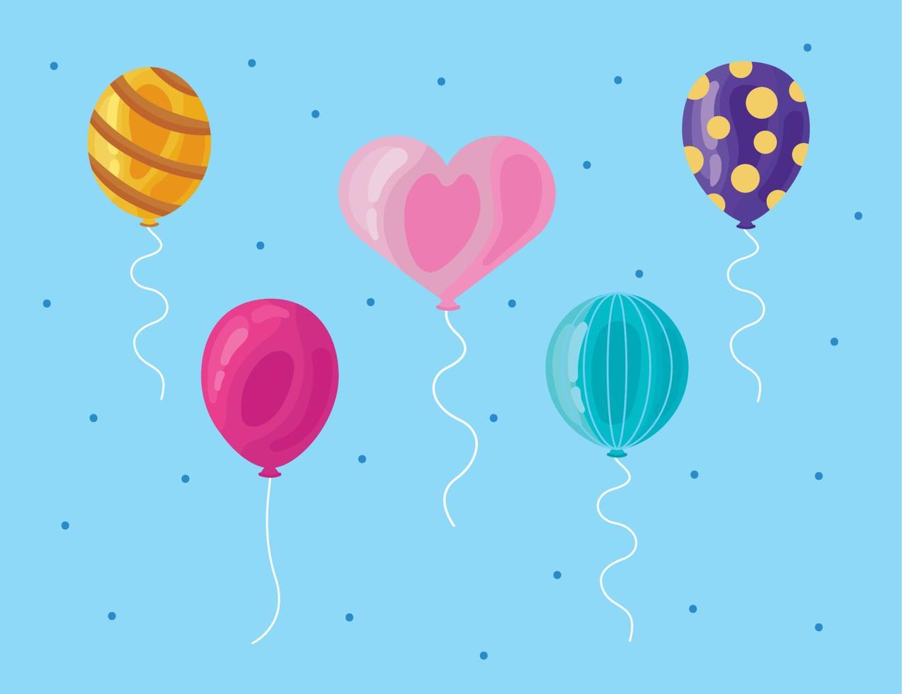 balloons party decoration vector