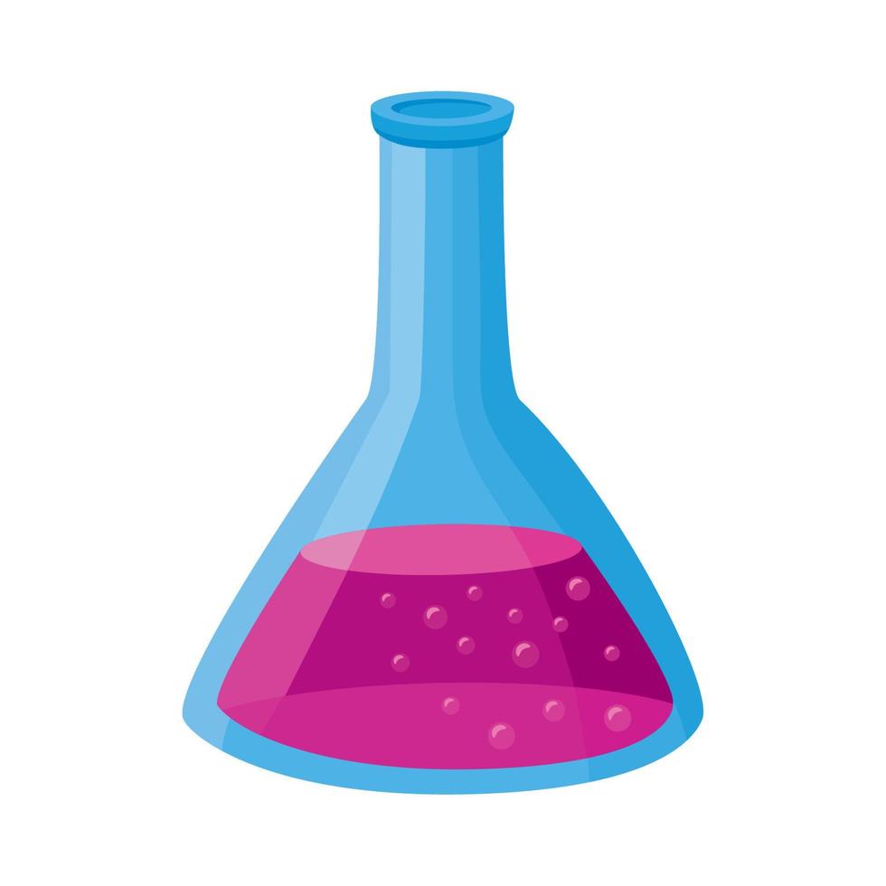 chemistry lab flask vector