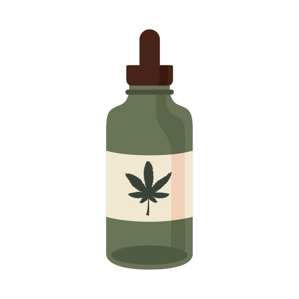 medicinal canabbis dropper vector