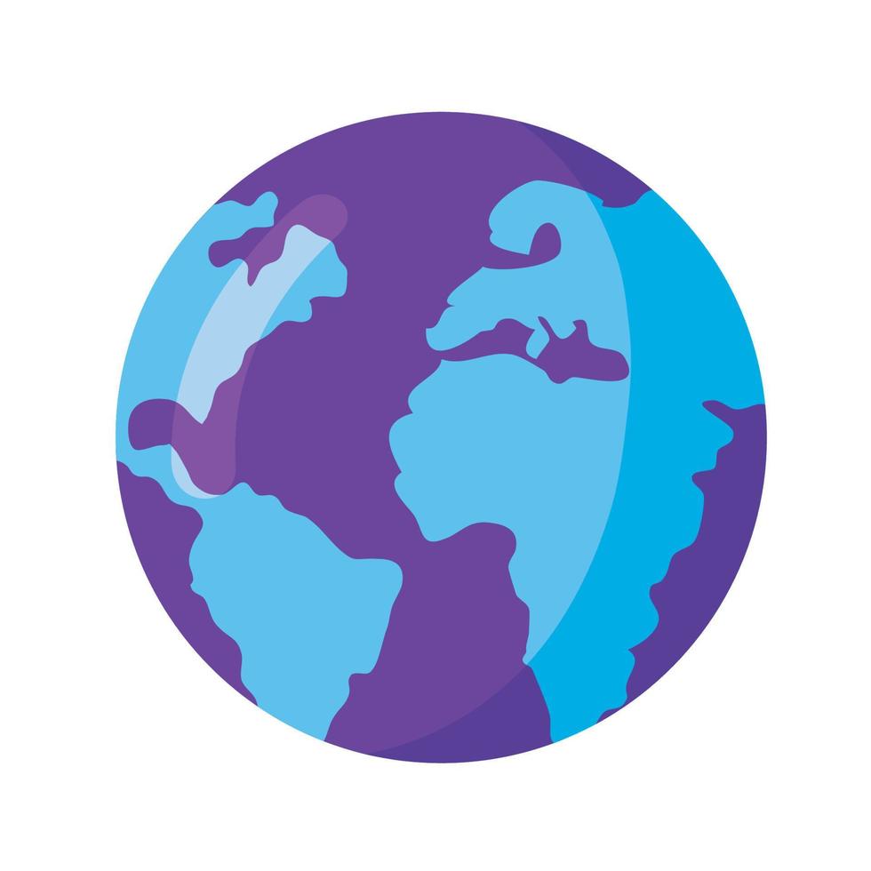 purple world planet earth vector