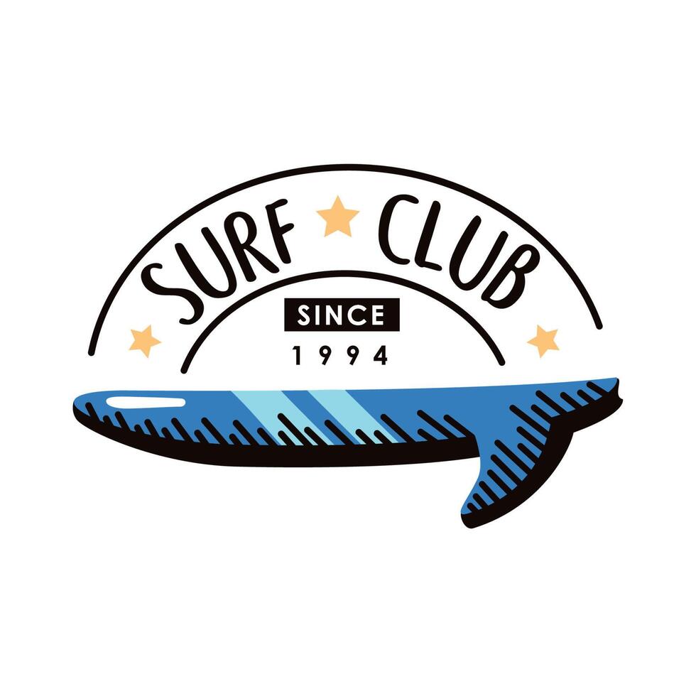 emblema del club de surf vector