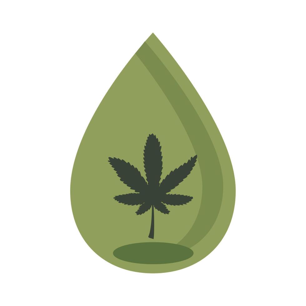 gota de cannabis medicinal vector