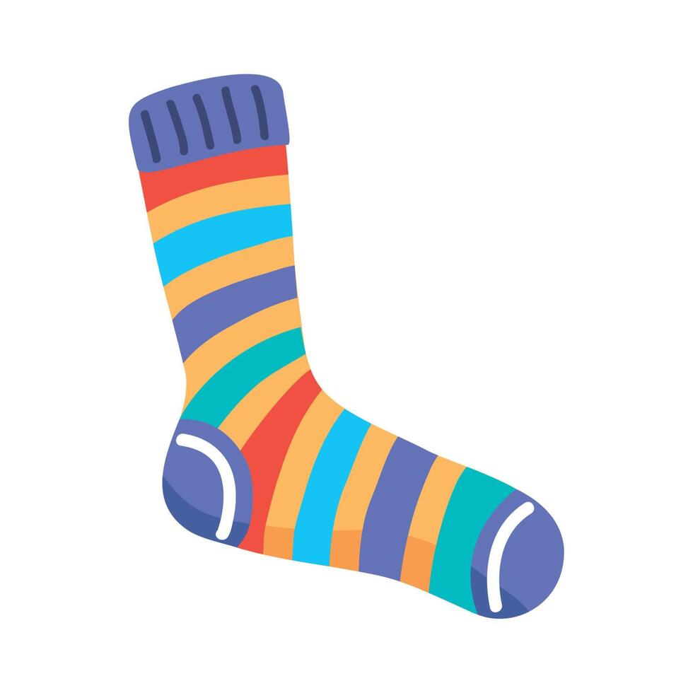 striped sock colors vector