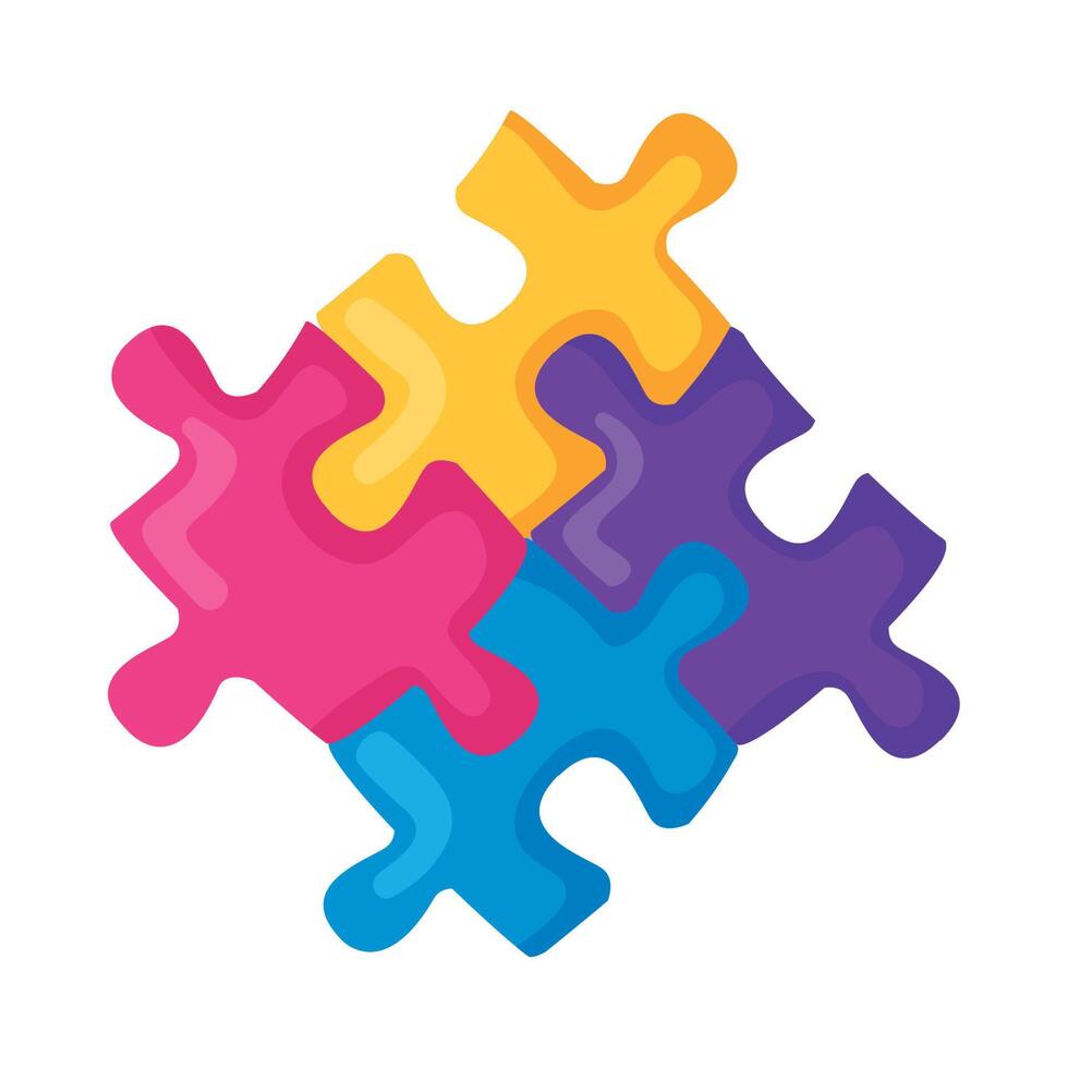 puzzle game pieces vector