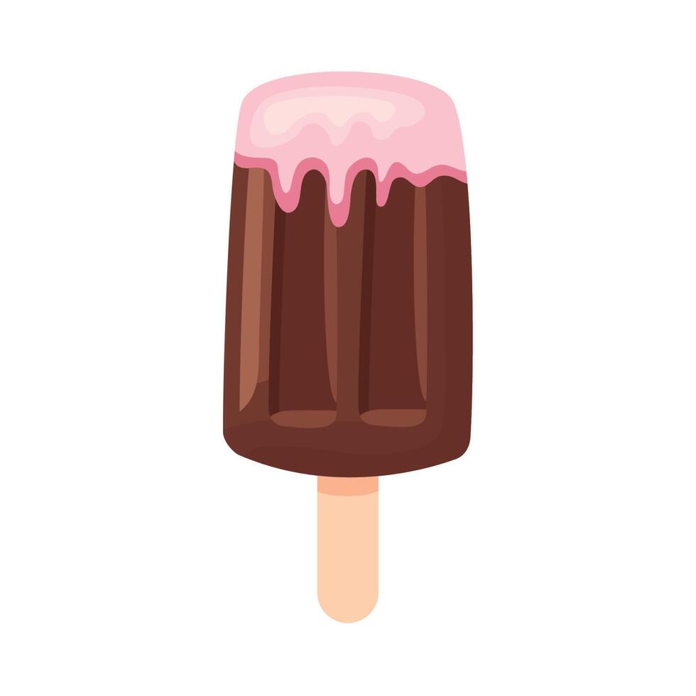 helado de chocolate vector