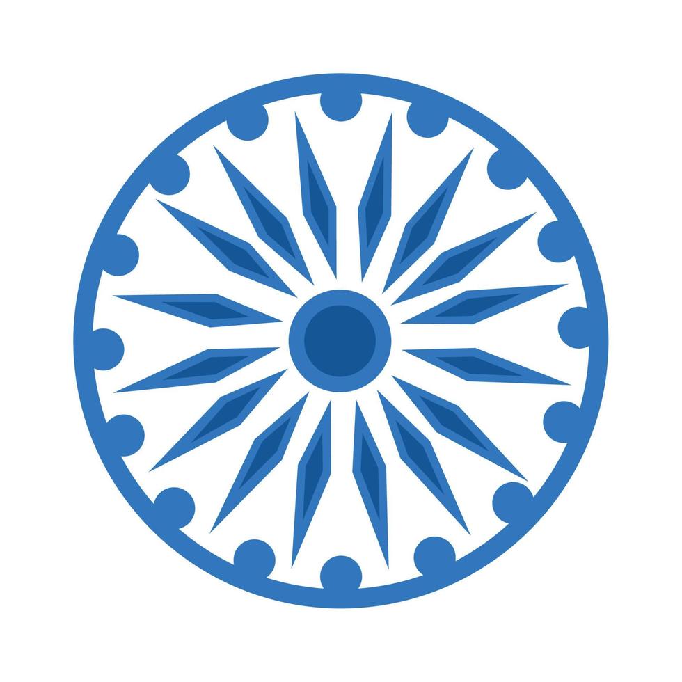 chakra ashoka azul vector