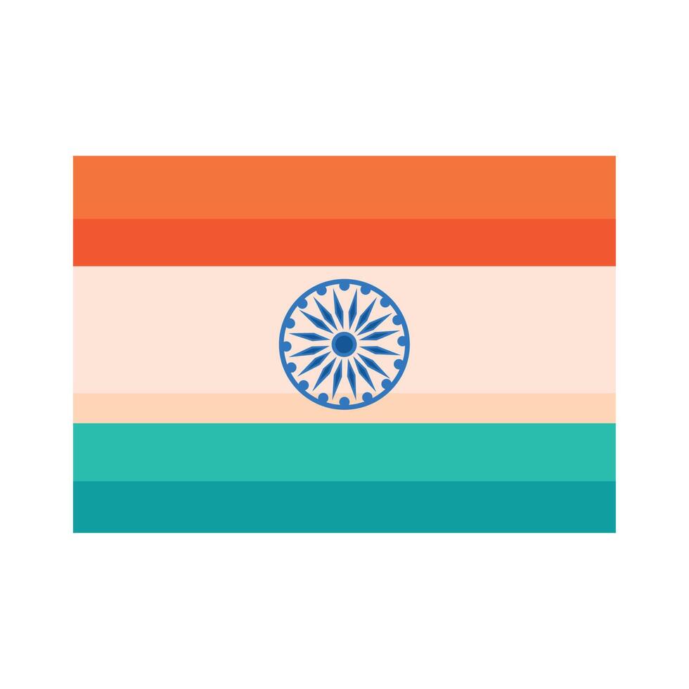 emblema de la bandera india vector