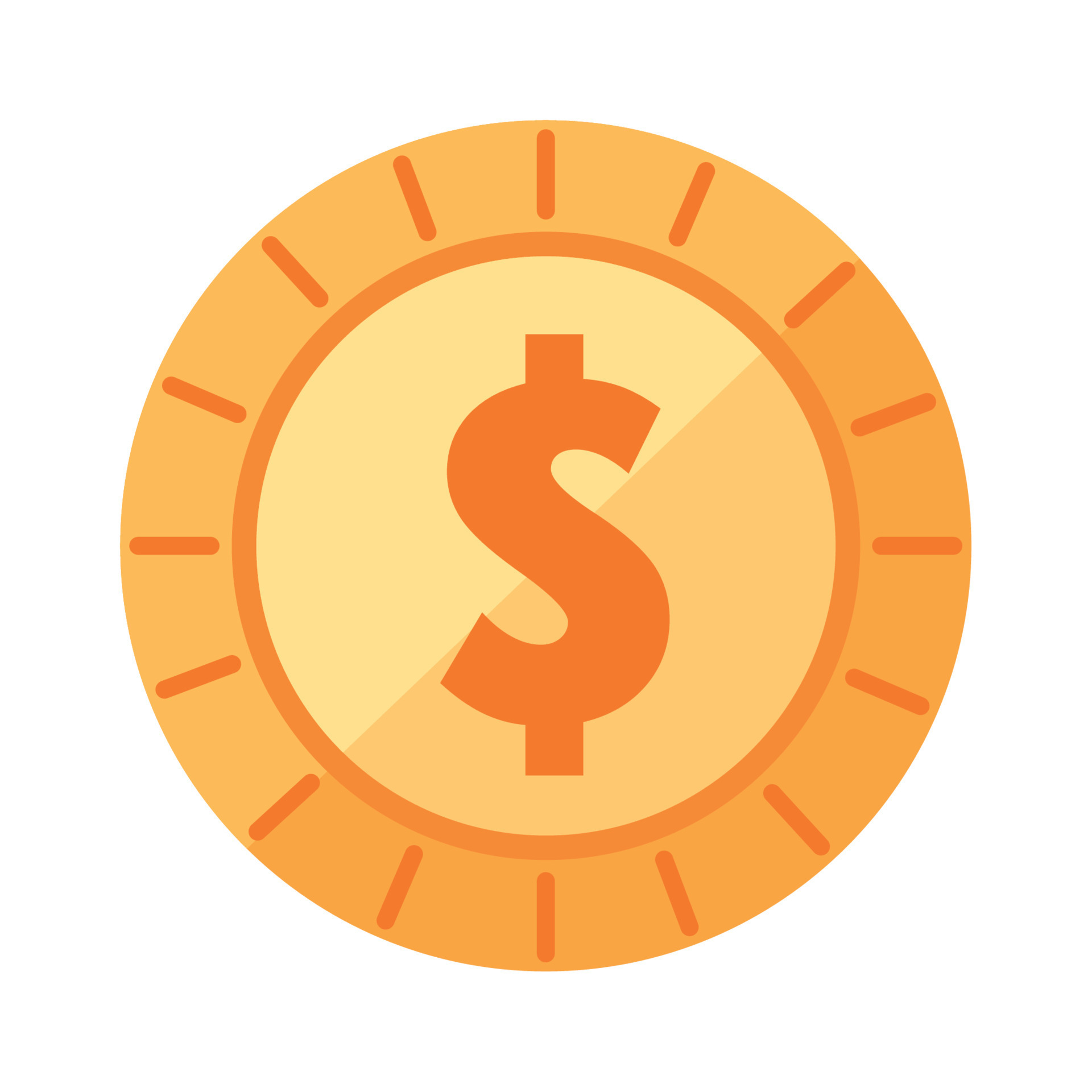 golden coin dollar 11088554 Vector Art at Vecteezy