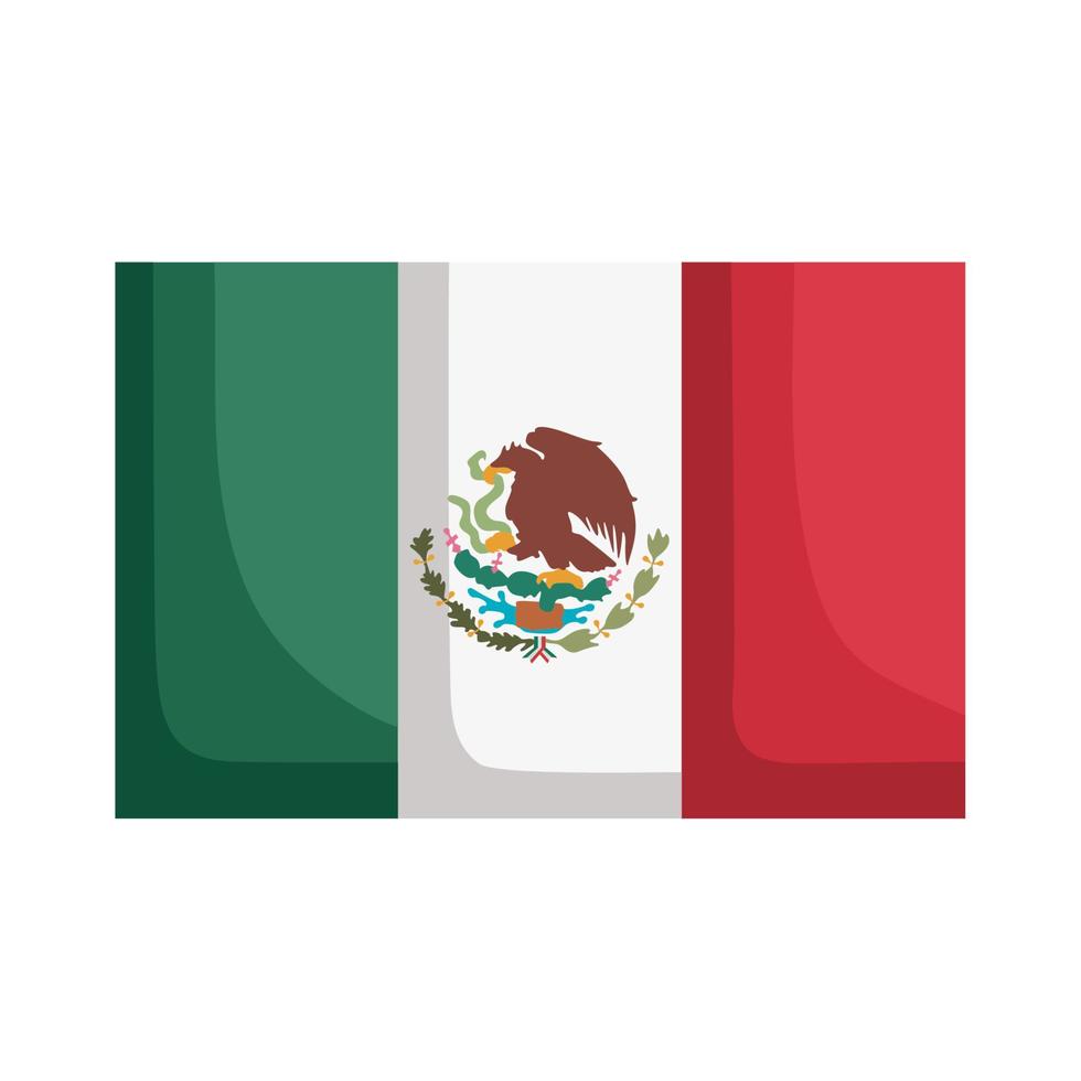 emblema del país de la bandera mexicana vector