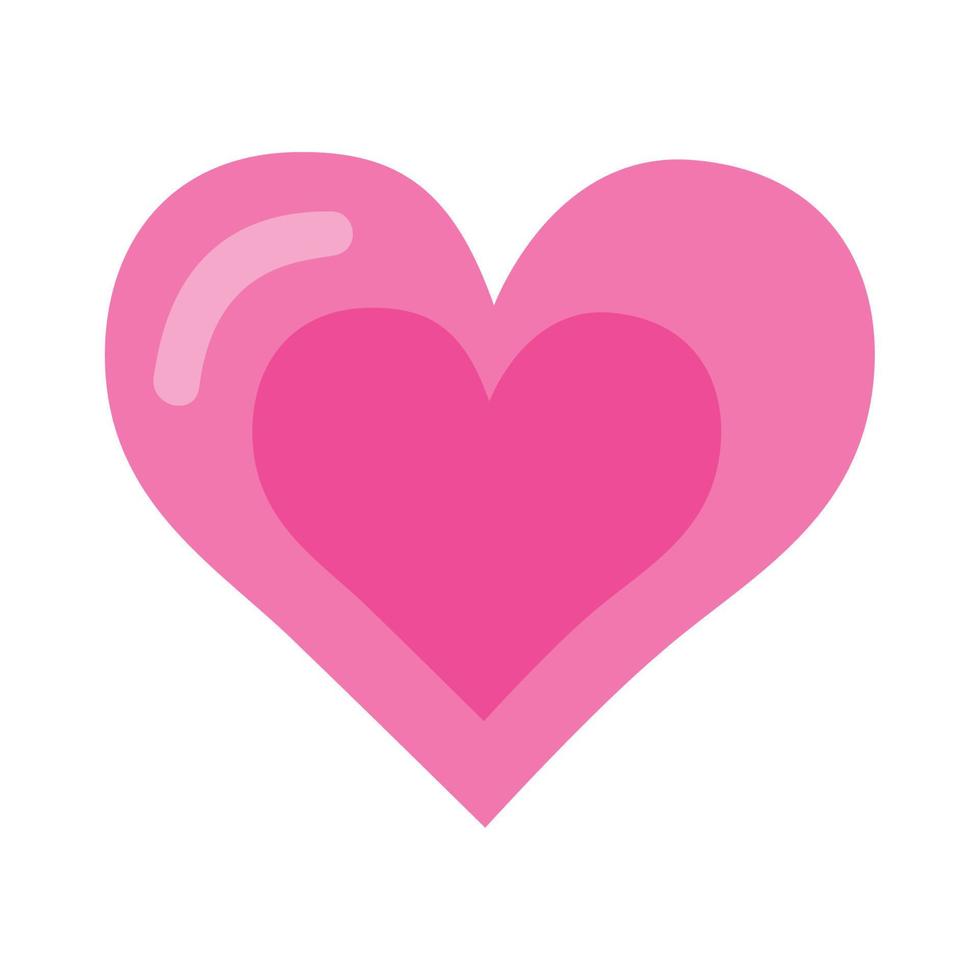 pink color heart love vector