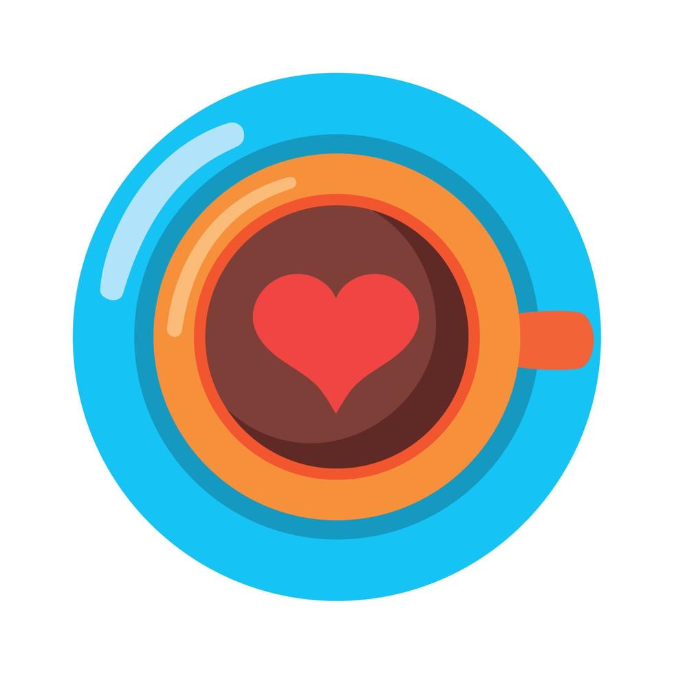coffee cup with heart vector