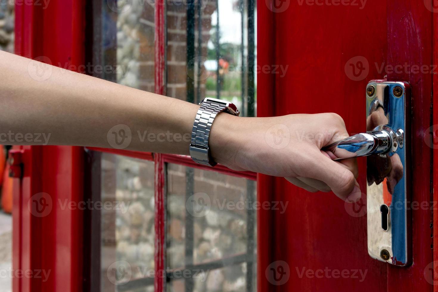 hand open the red door photo