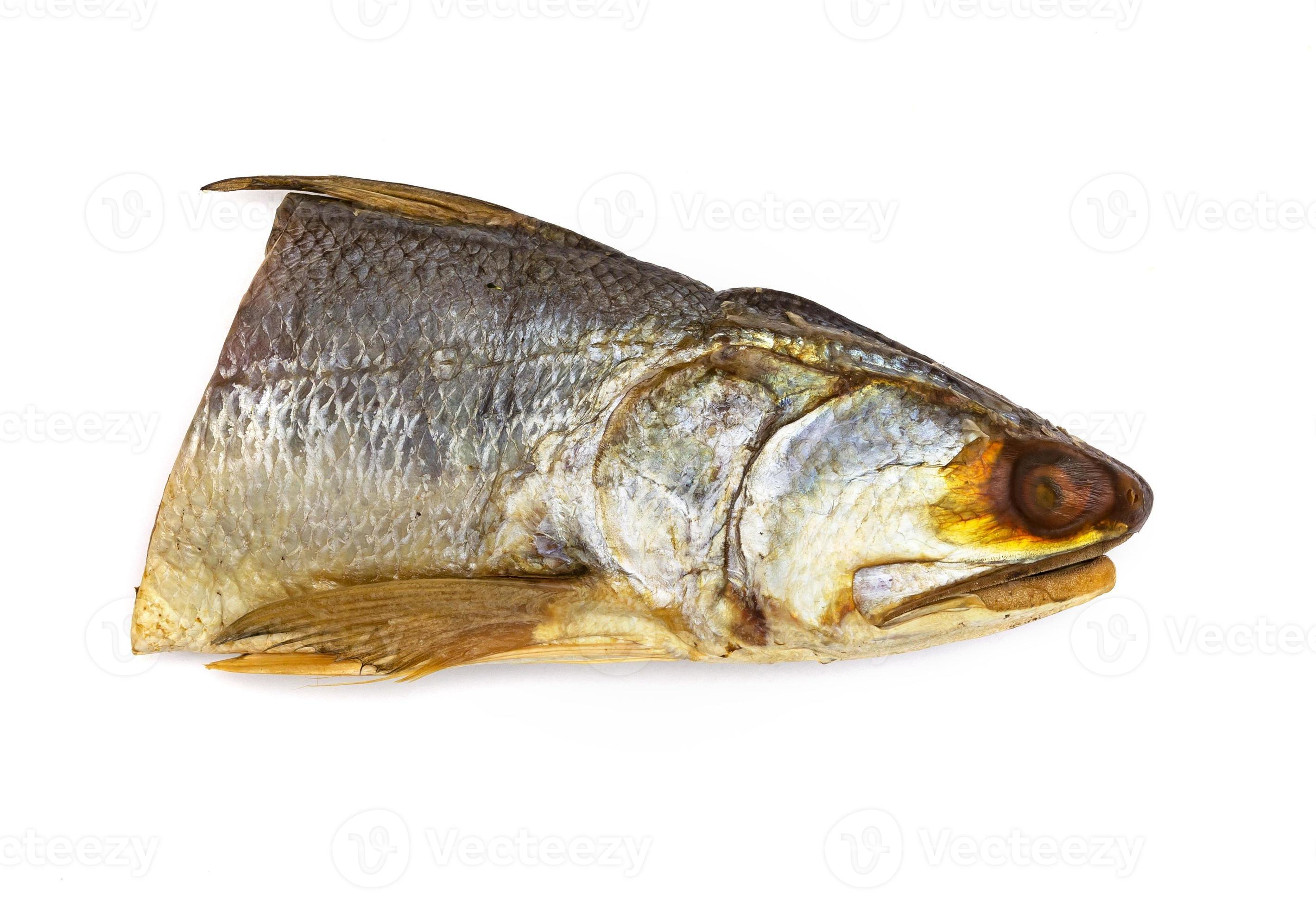 Fourfinger threadfin dried fish isolated on white background, salted