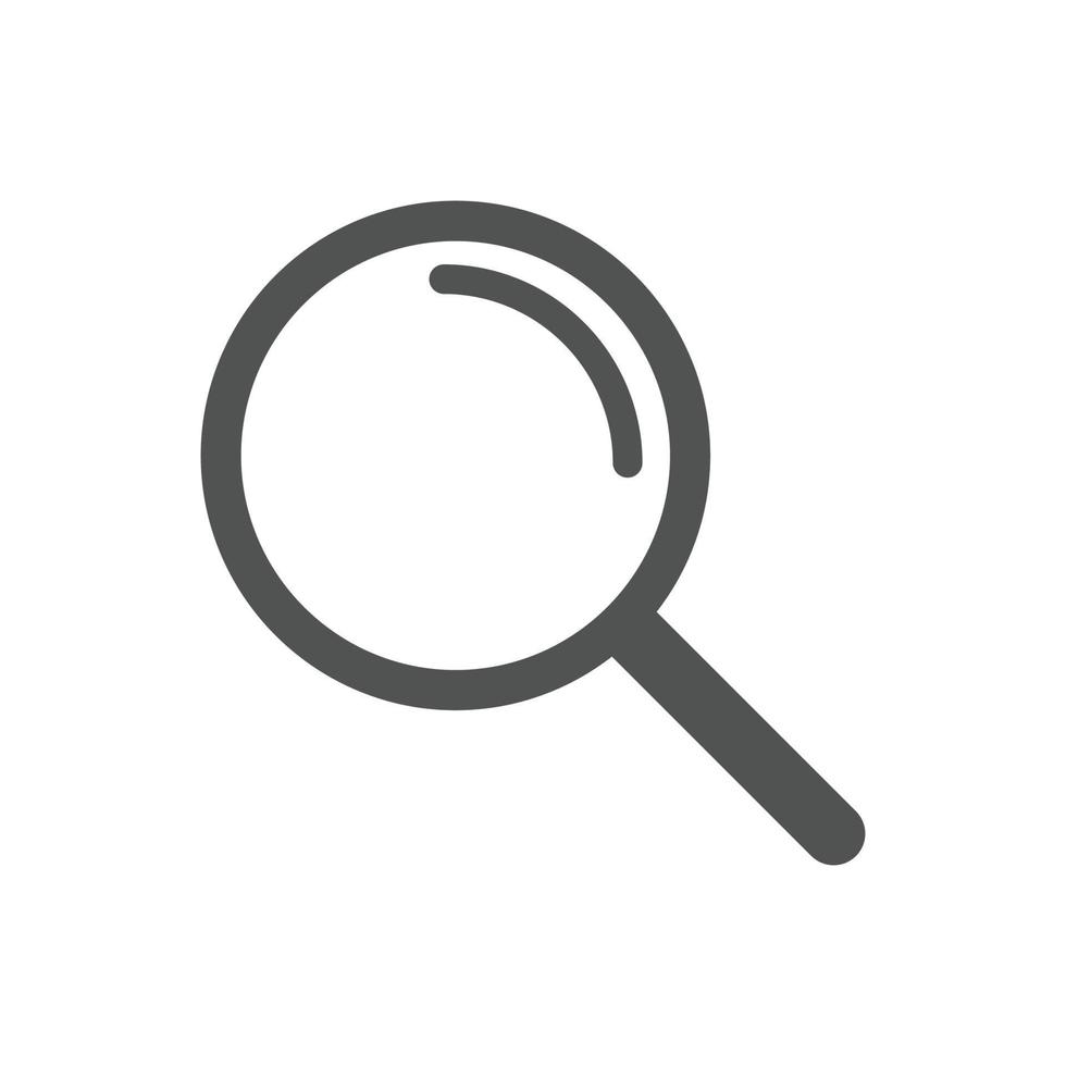 Magnifying glass or Search icon. Magnifier glass sign vector