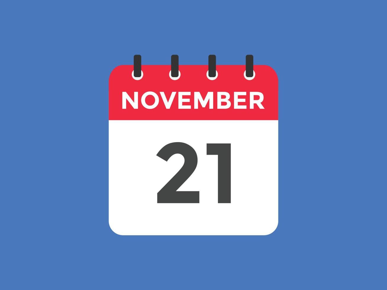 november 21 calendar reminder. 21th november daily calendar icon template. Calendar 21th november icon Design template. Vector illustration 11089273 Vector Art at Vecteezy