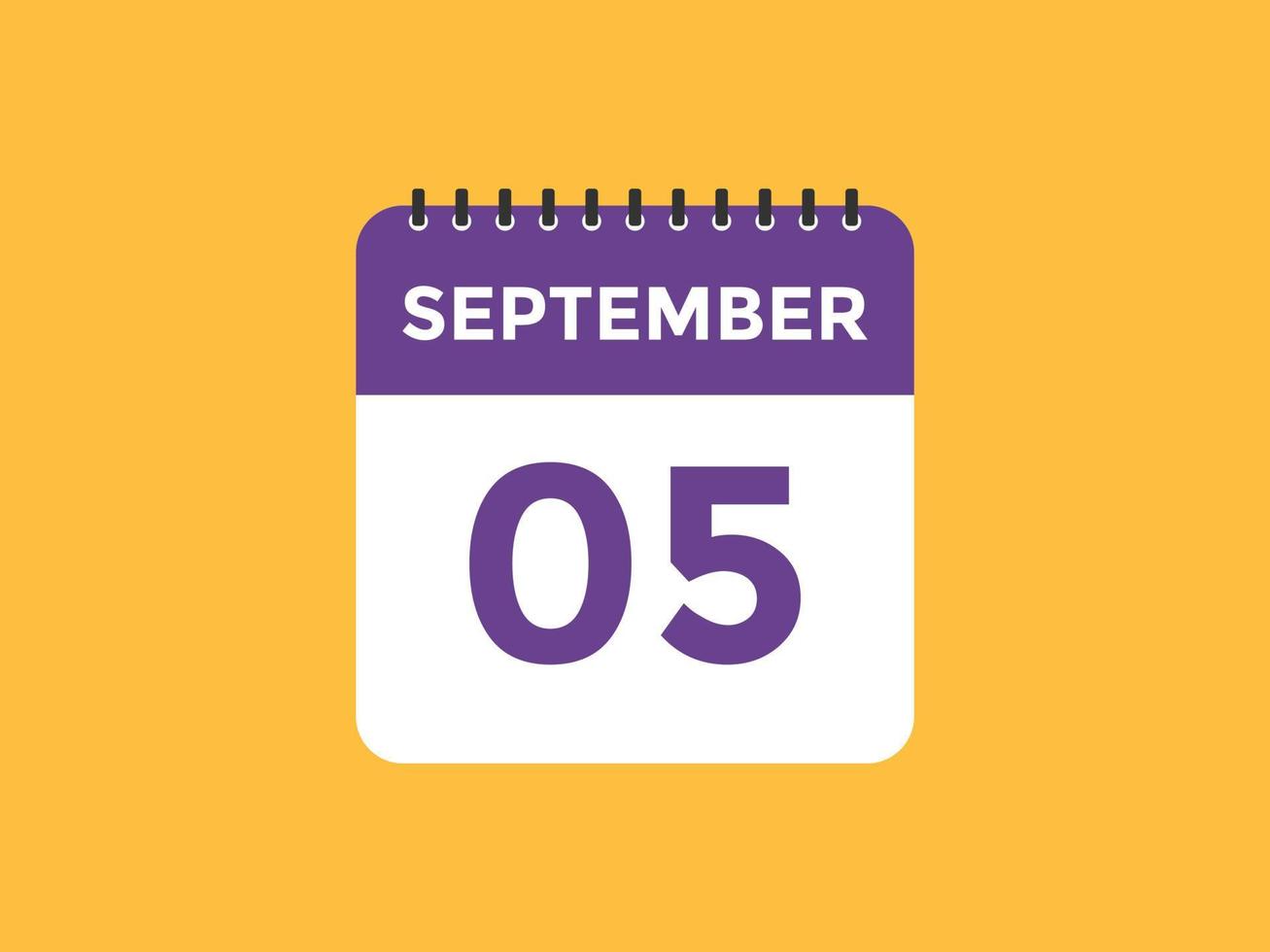 september 5 calendar reminder. 5th september daily calendar icon template. Calendar 5th september icon Design template. Vector illustration 11089363 Vector Art at Vecteezy