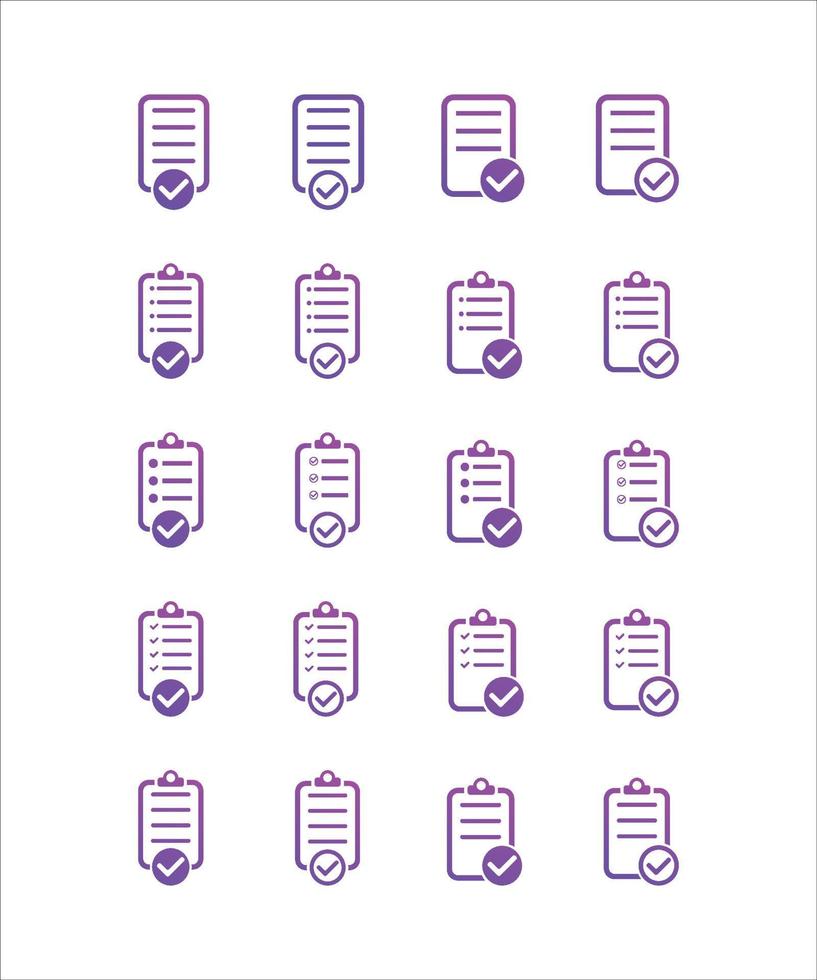 set of checklist icon. Vector illustration. Checklist sign symbol apps or web interface