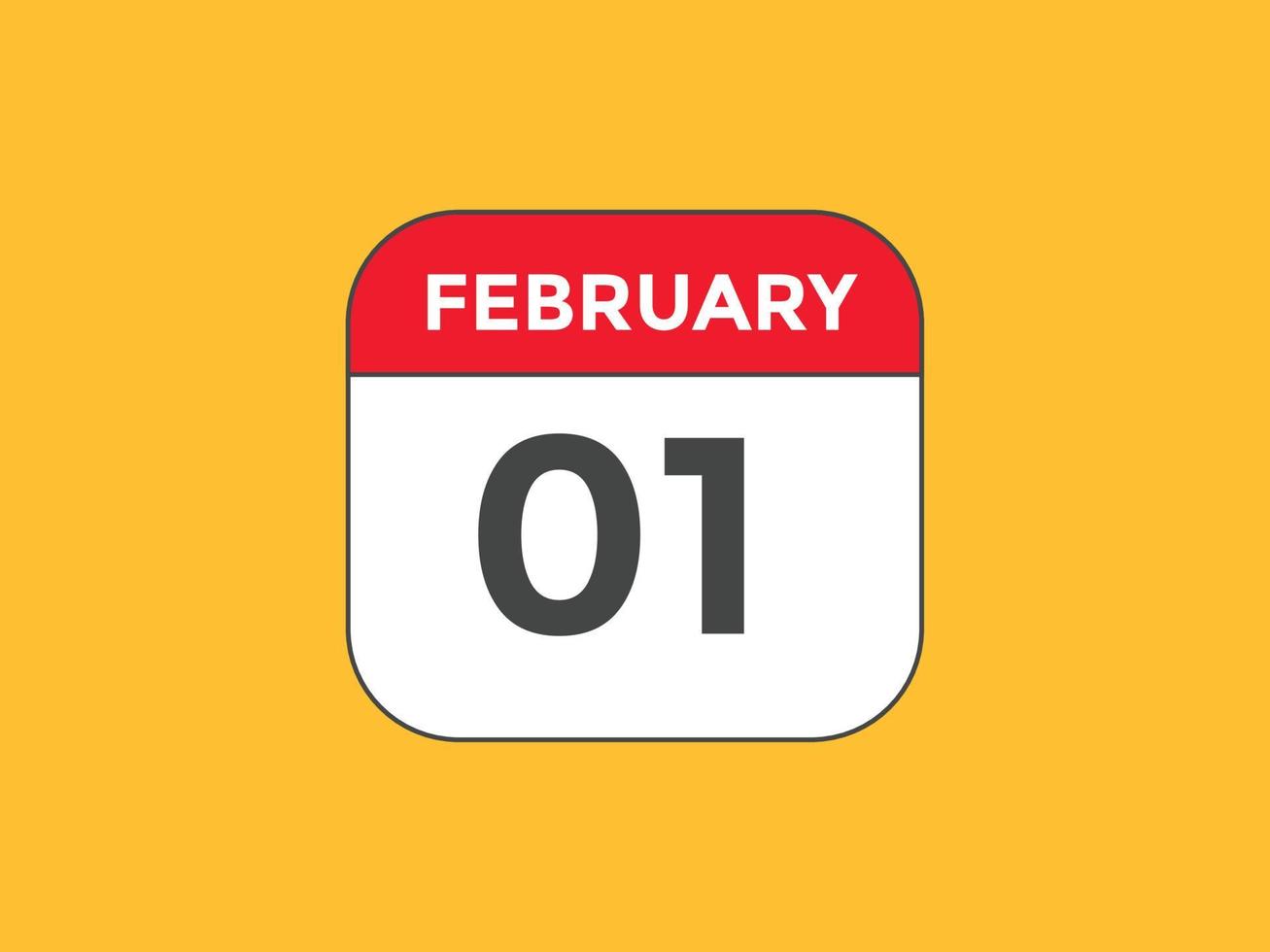 february 1 calendar reminder. 1st february daily calendar icon template. Calendar 1st february
