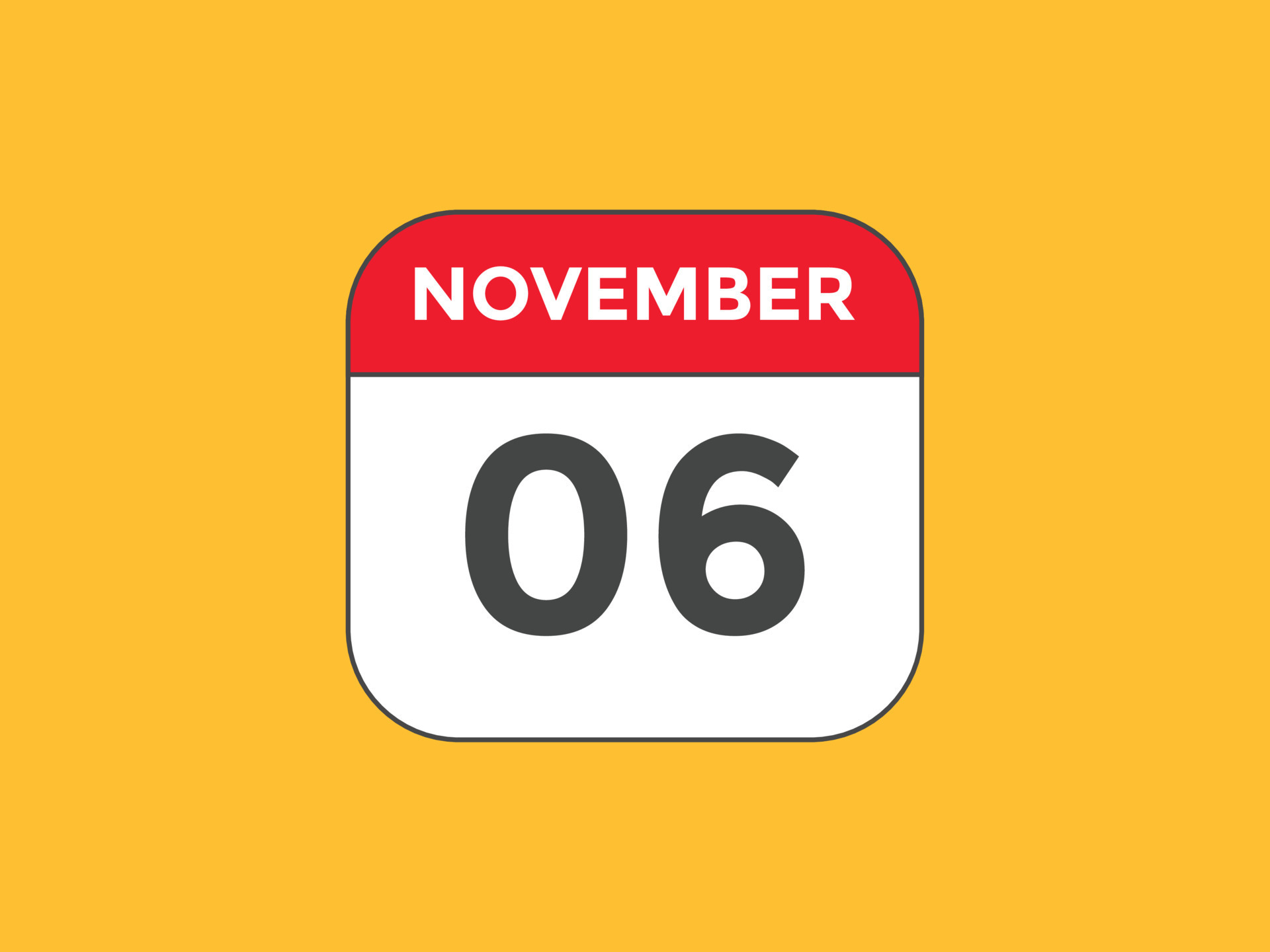 november 6 calendar reminder 6th november daily calendar icon template november 6 calendar reminder 6th november daily calendar icon template