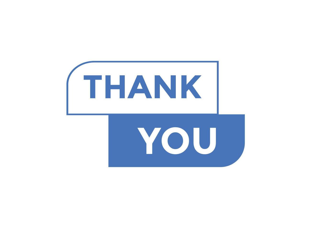 Thank you button. Thank you text web template. Vector Illustration.