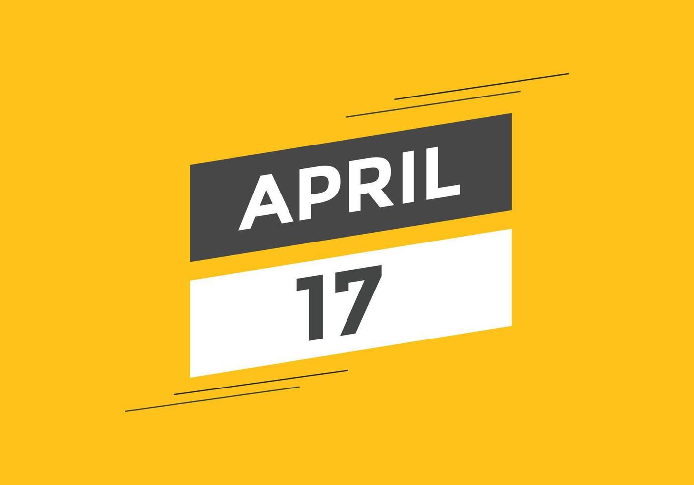 april 17 calendar reminder 17th april daily calendar icon template april 17 calendar reminder 17th april daily calendar icon template