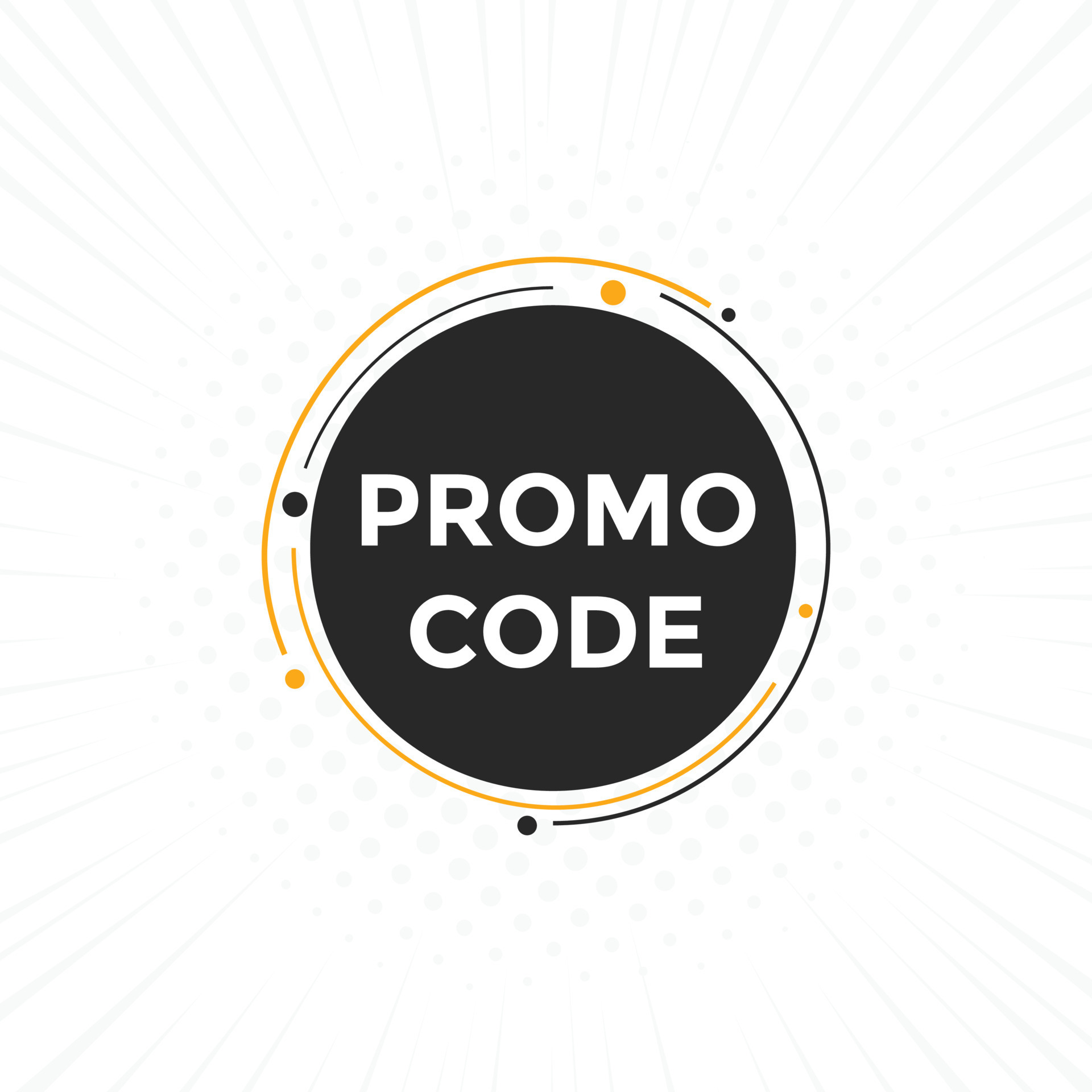 Promo code button. Promo code speech bubble. Promo code text web