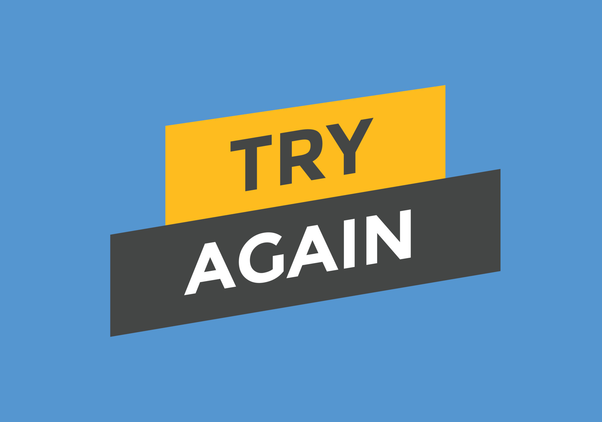 try again text button speech bubble try again Colorful web banner