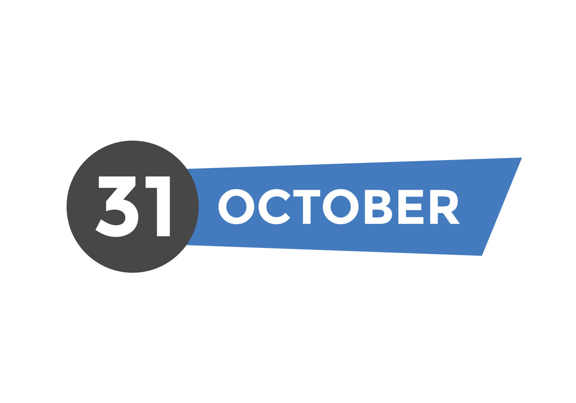 october 31 calendar reminder. 31th october daily calendar icon template