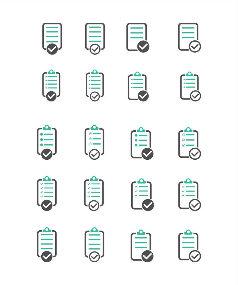 set of checklist icon. Vector illustration. Checklist sign symbol apps or web interface