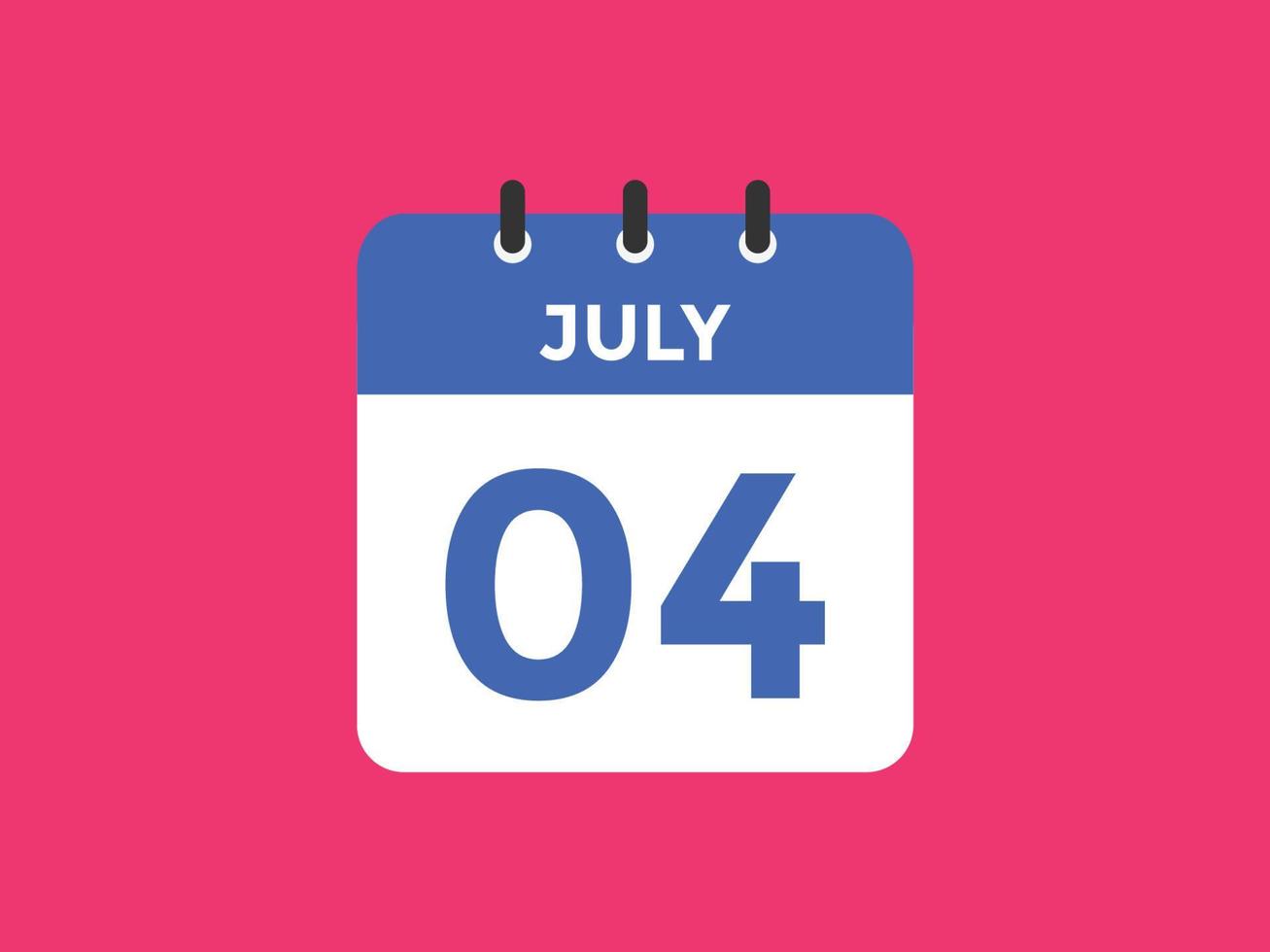 july 4 calendar reminder. 4th july daily calendar icon template. Calendar  4th july icon Design template. Vector illustration 11090025 Vector Art at  Vecteezy