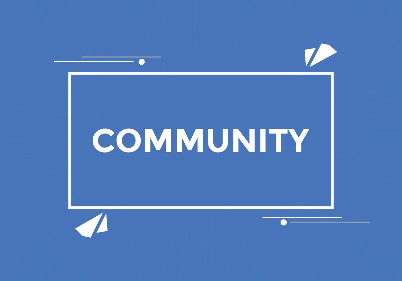 community text button. speech bubble. community Colorful web banner. vector illustration