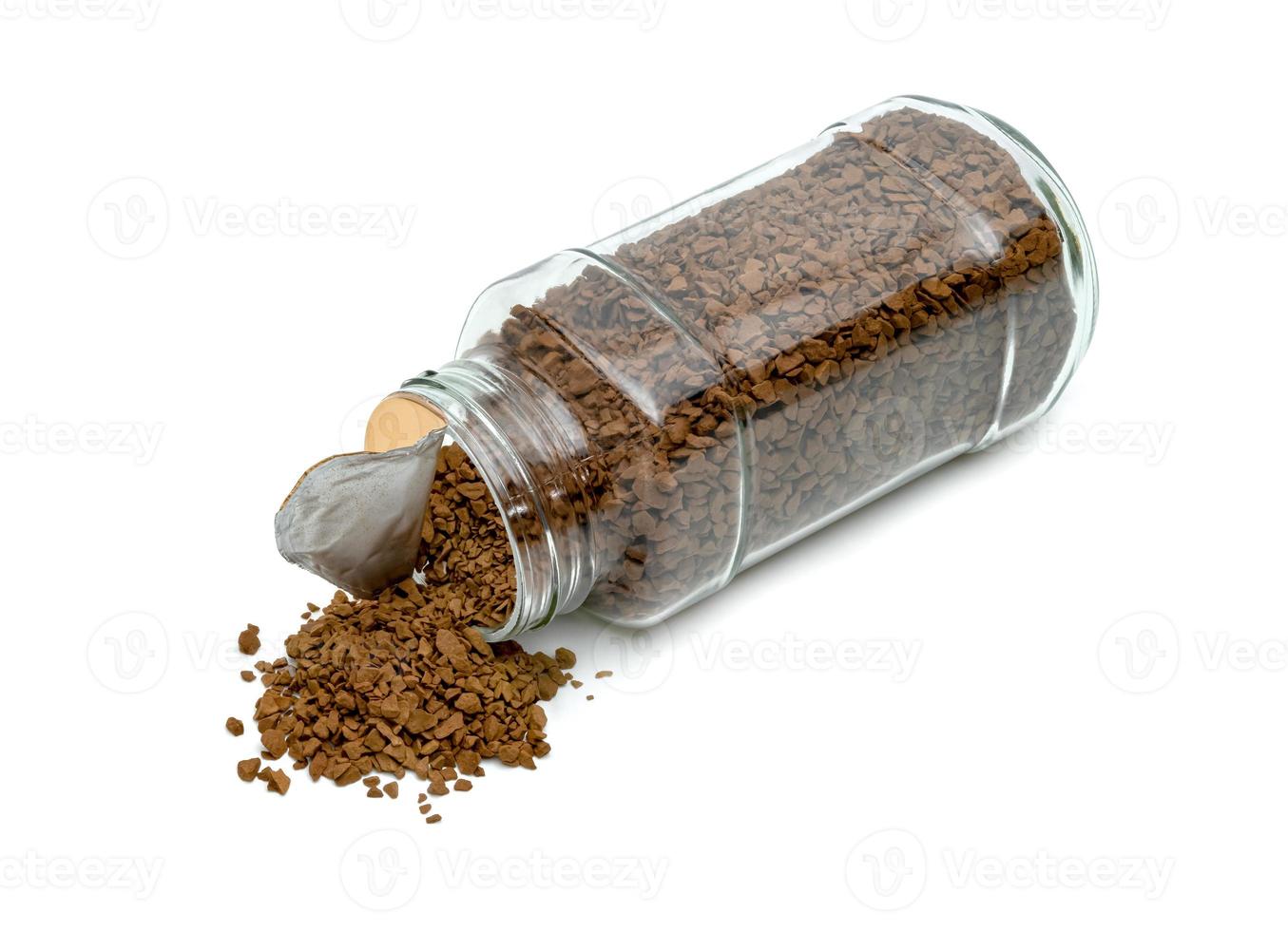 Instant coffee jar isolated on white background. Instant coffee