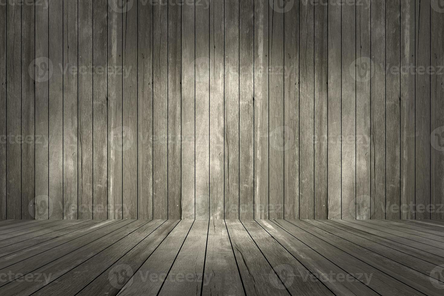 fondo de madera de pared y piso gris foto