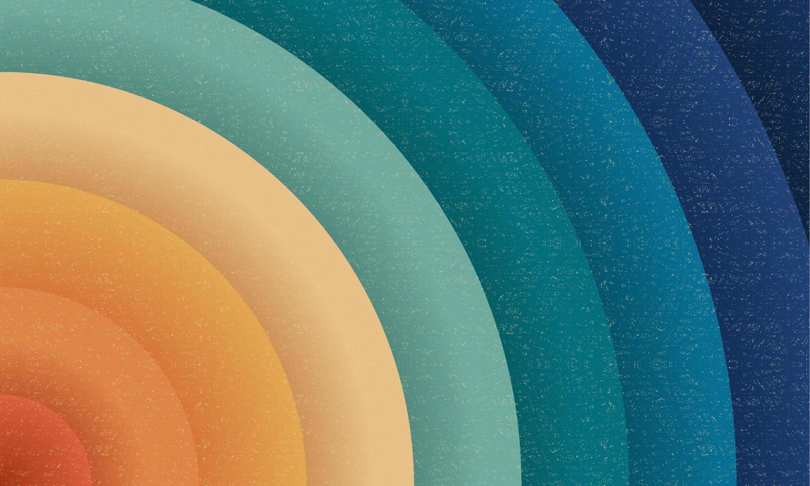 vintage 70s cuarto radial sol retro vector fondo