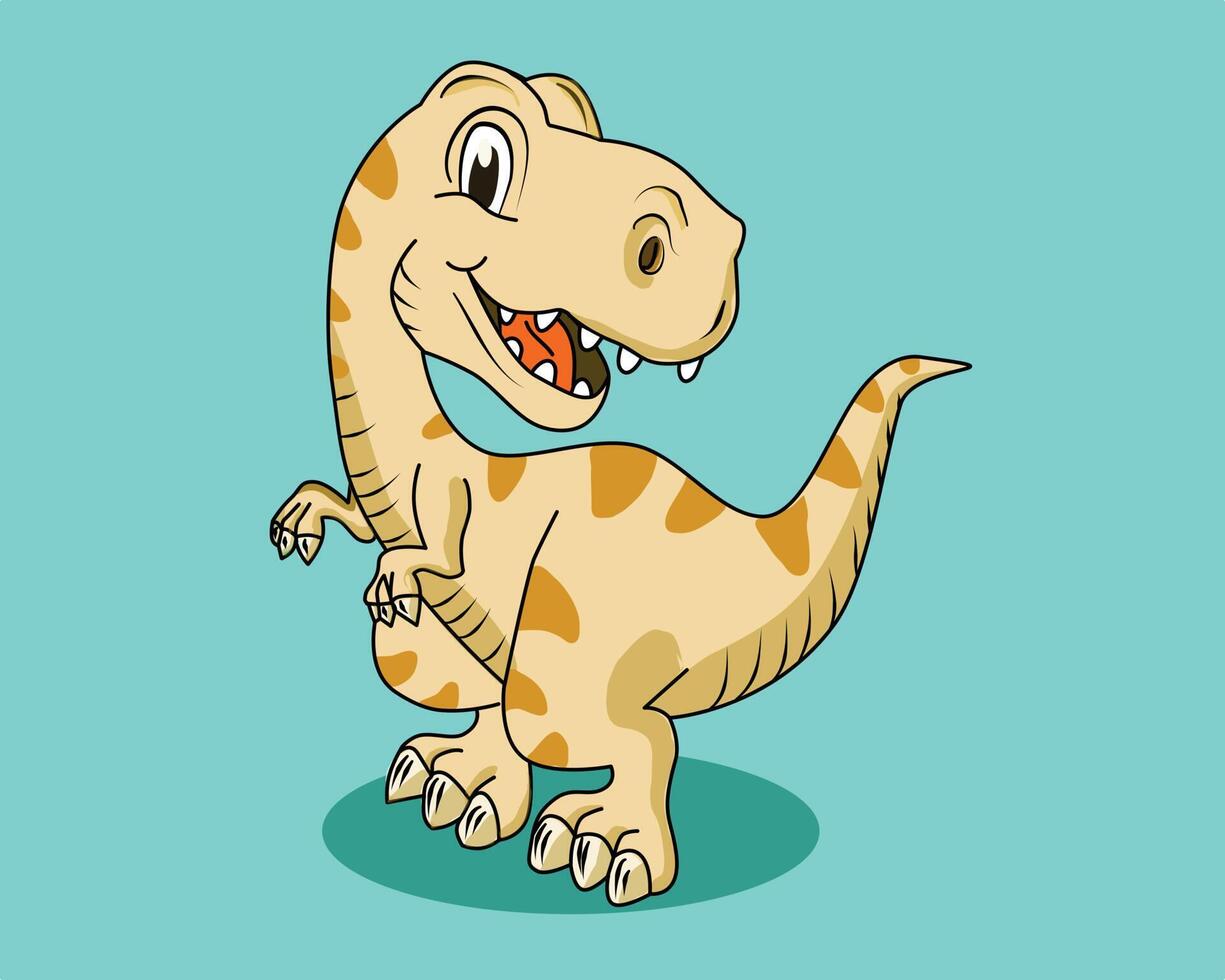 Tyranosaurs in cartoon style illustration design vector