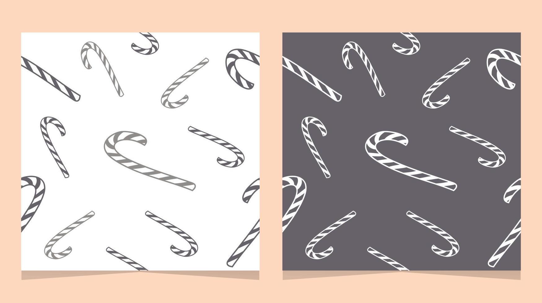 monochrome vector seamless pattern. candy canes pattern. perfect for wrapping paper, fabric, or wall paper