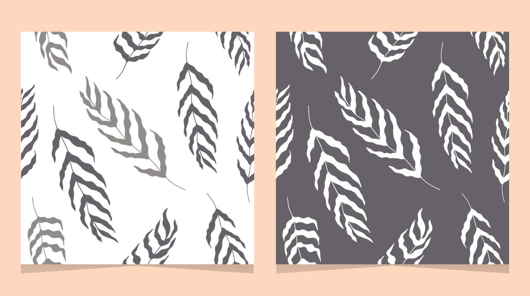flat monochrome vector seamless pattern. foliage abstract pattern. perfect for wrapping paper, fabric, or wall paper