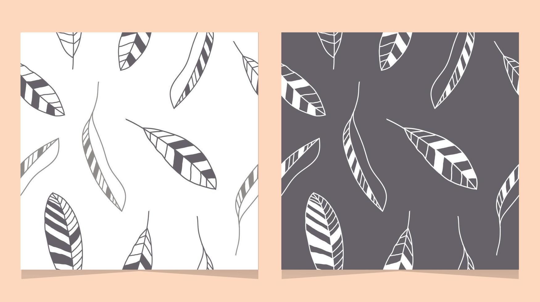 flat monochrome vector seamless pattern. foliage abstract pattern. perfect for wrapping paper, fabric, or wall paper