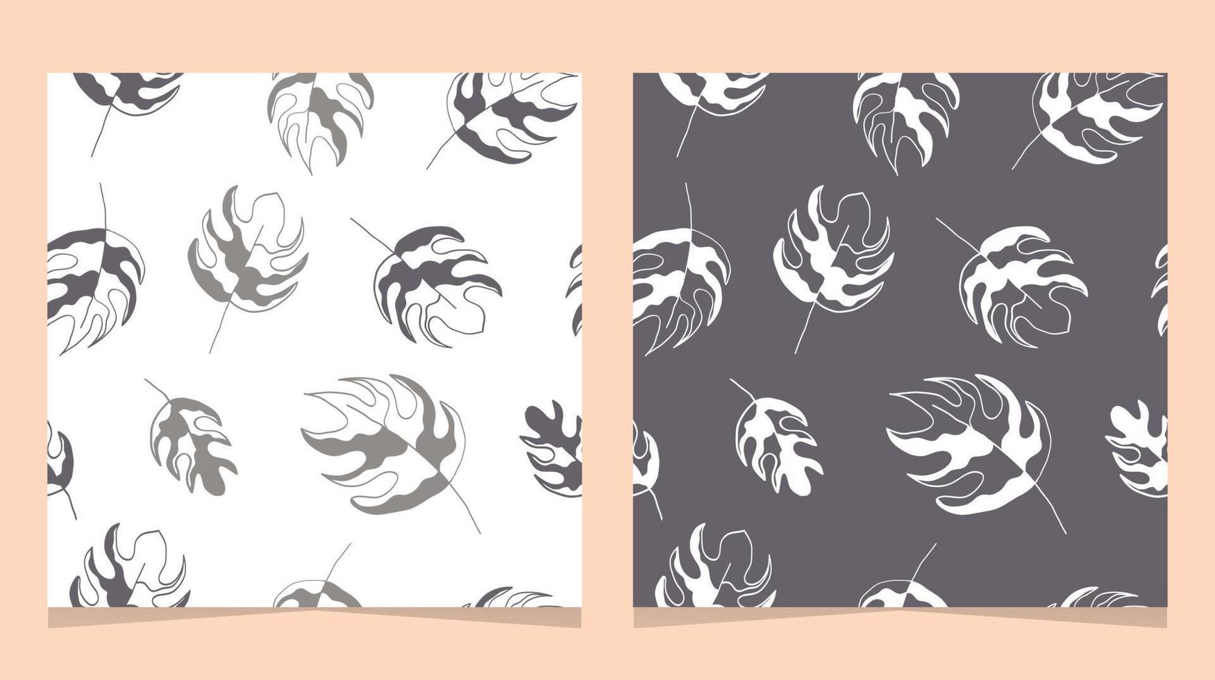 flat monochrome vector seamless pattern. foliage abstract pattern. perfect for wrapping paper, fabric, or wall paper