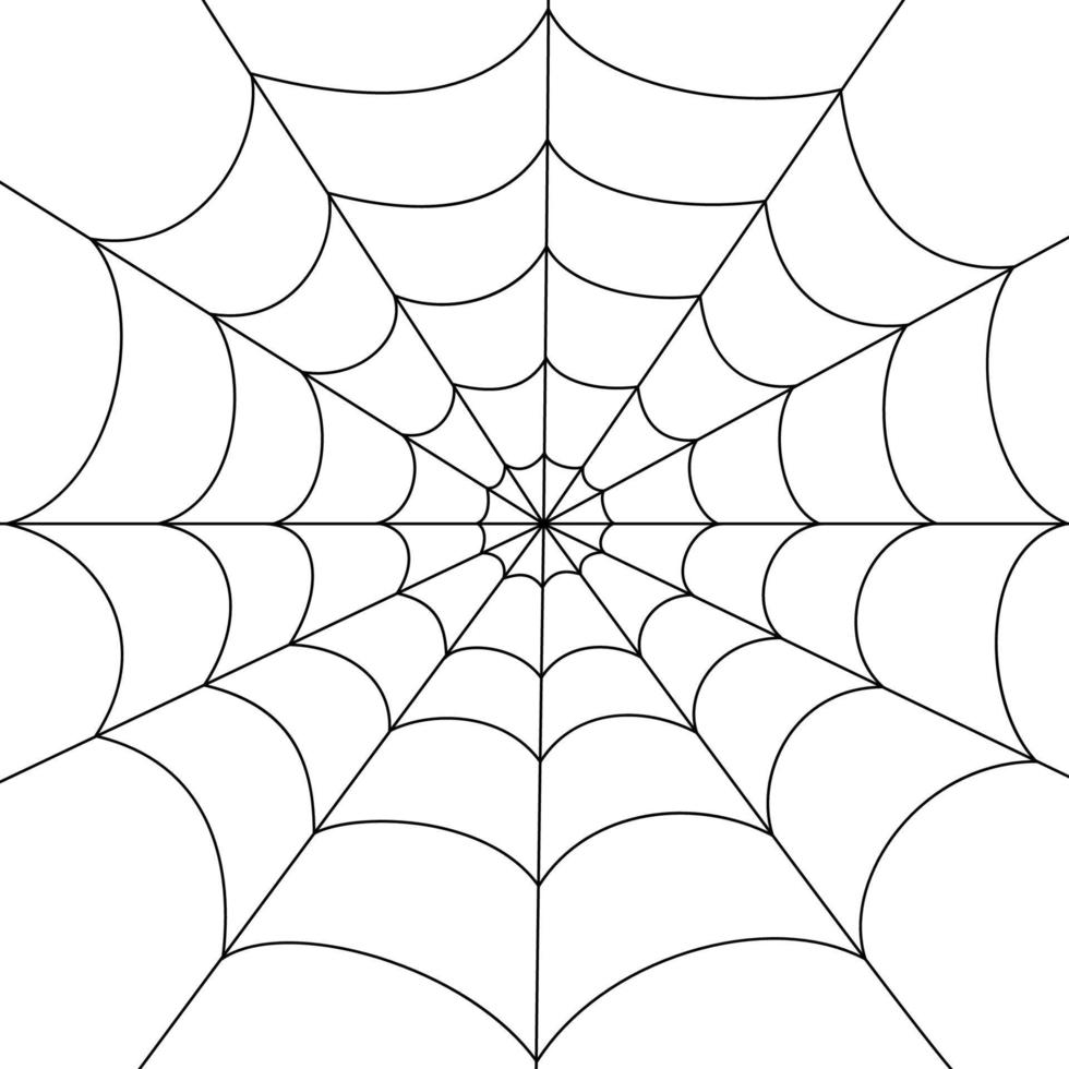 Spider's web. Black lines. Insect trap.Halloween icons. Vector illustration on a white background.
