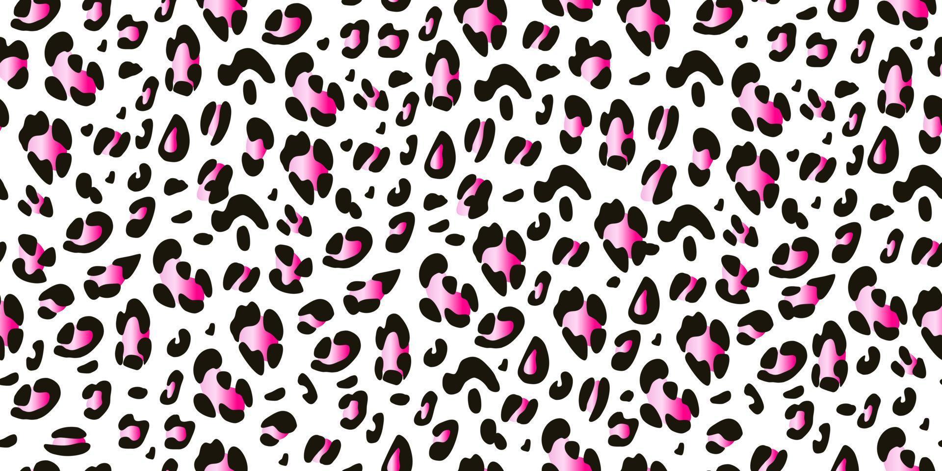 Leopard pink seamless pattern hand drawn . Animalistic abstract background. Vector. vector