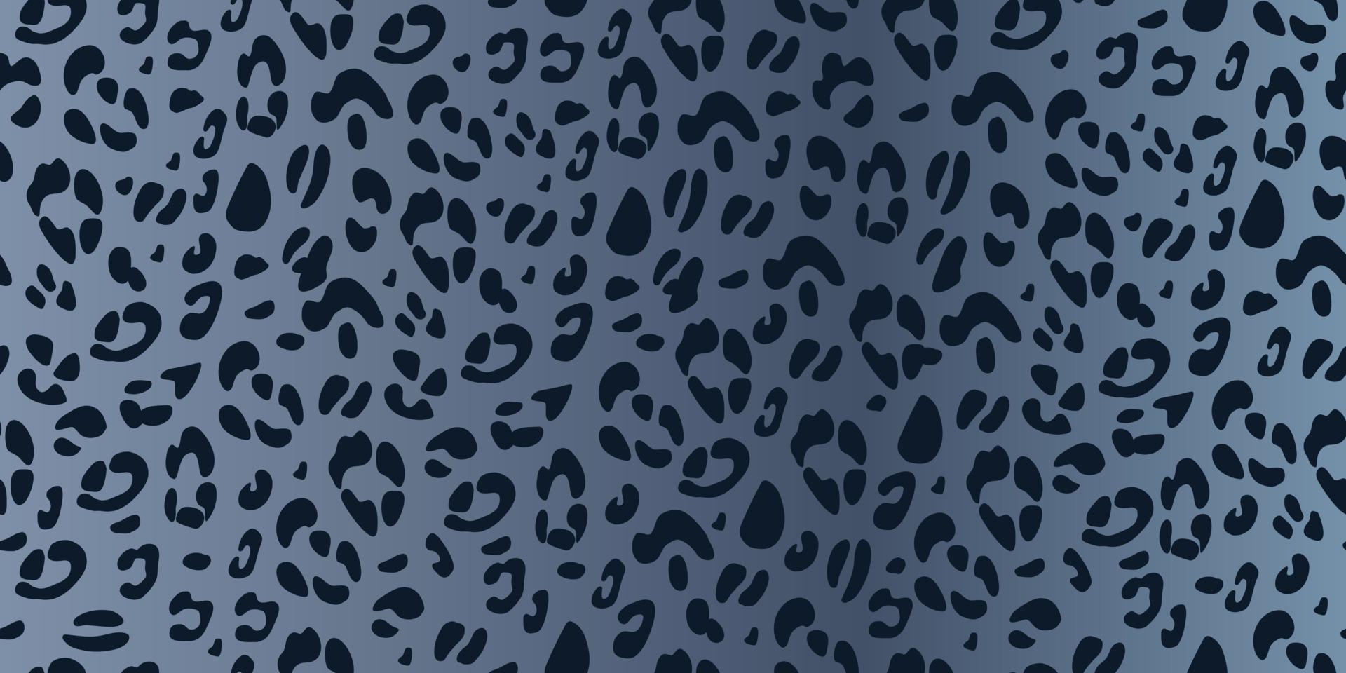 Denim leopard seamless pattern. Ideal for printing on fabric and paper. Vector animalistic background.