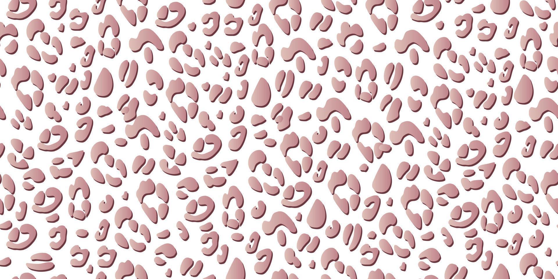 Leopard pink seamless pattern. Animalistic abstract background. Vector hand drawn.