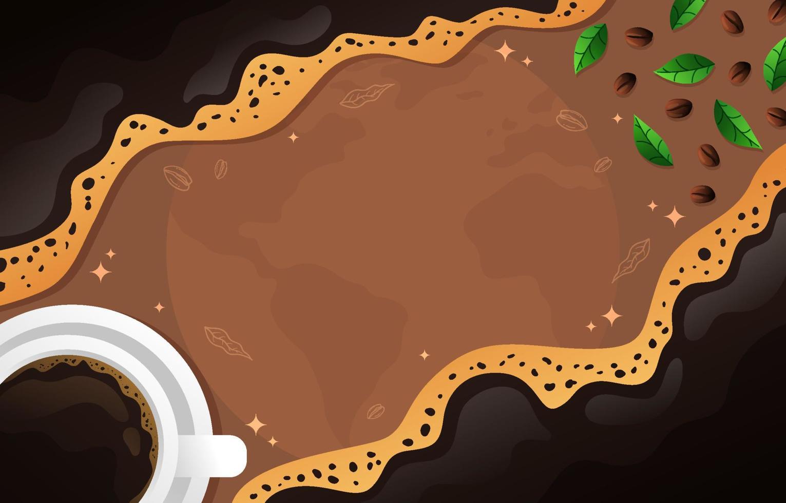 International Coffee Day Background vector