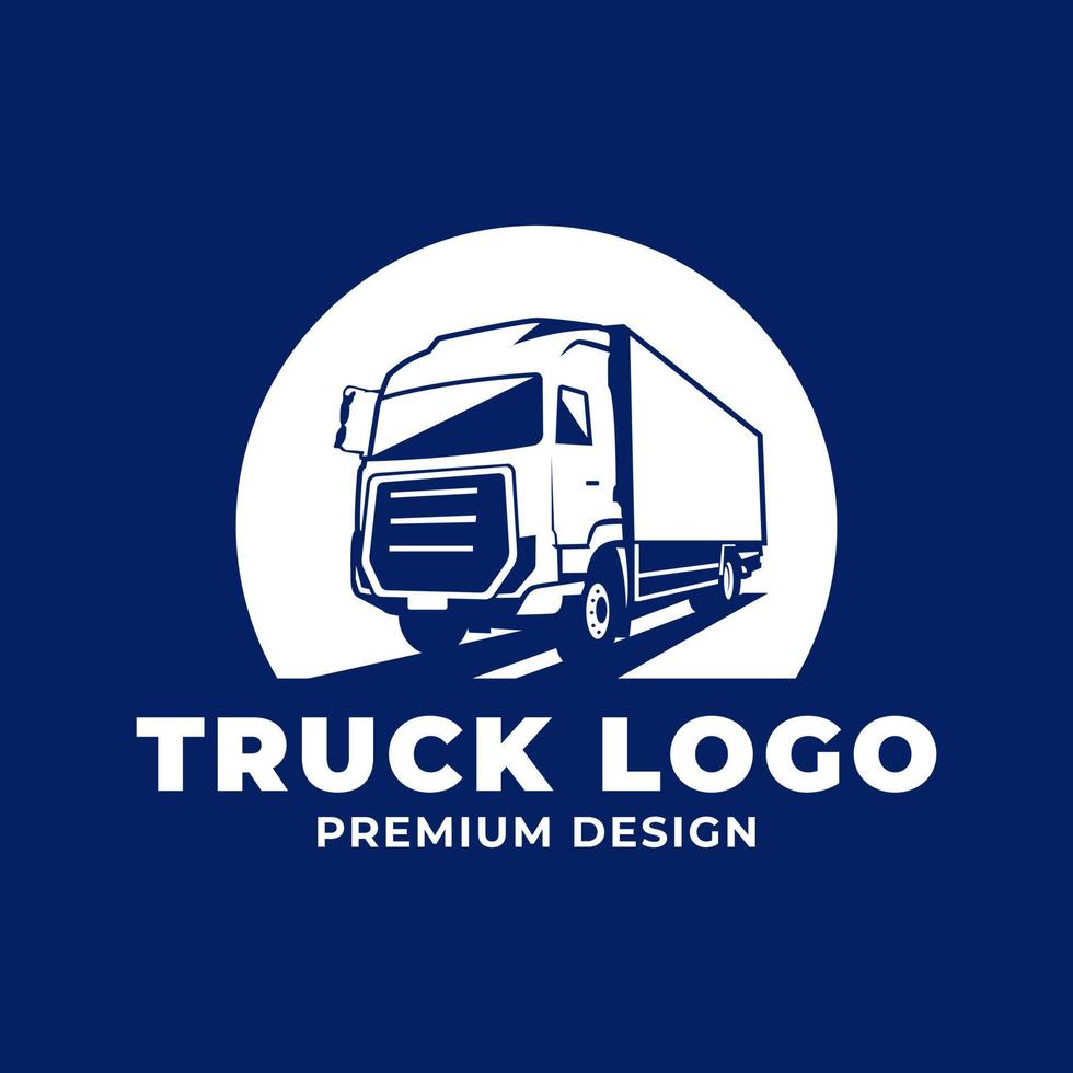 plantillas de diseño de logotipo de camión de reparto vector