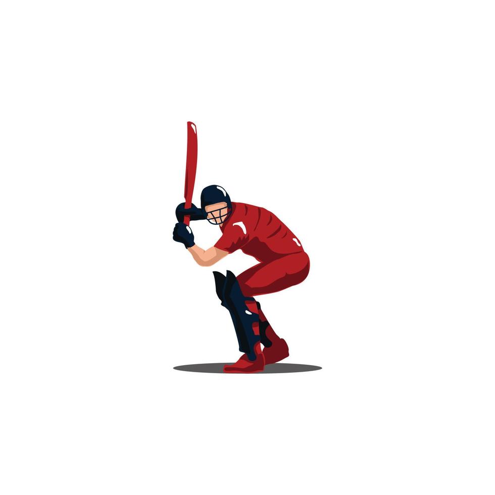 cricket athlete getting ready to receive the ball on cricket game - sport man cartoon getting ready to receive the ball isolated on white vector