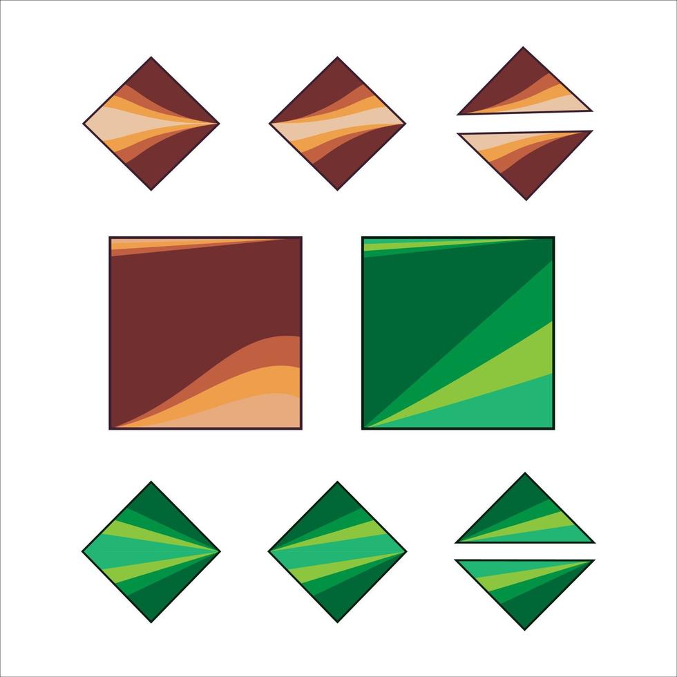 a set of green-brown backgrounds to decorate posters, banners, art vector