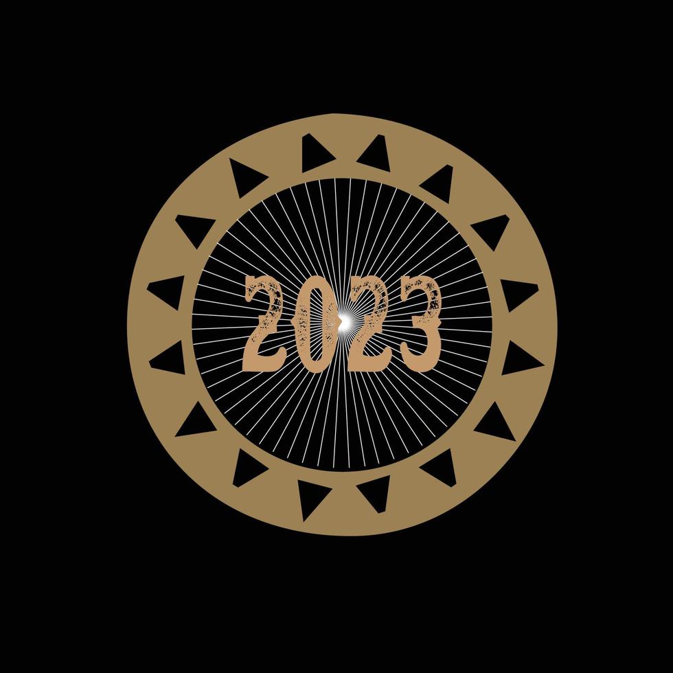 Round circle in 2023 which used logo concept vector